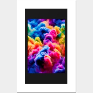 Colorful smoke abstract pattern #54 Posters and Art